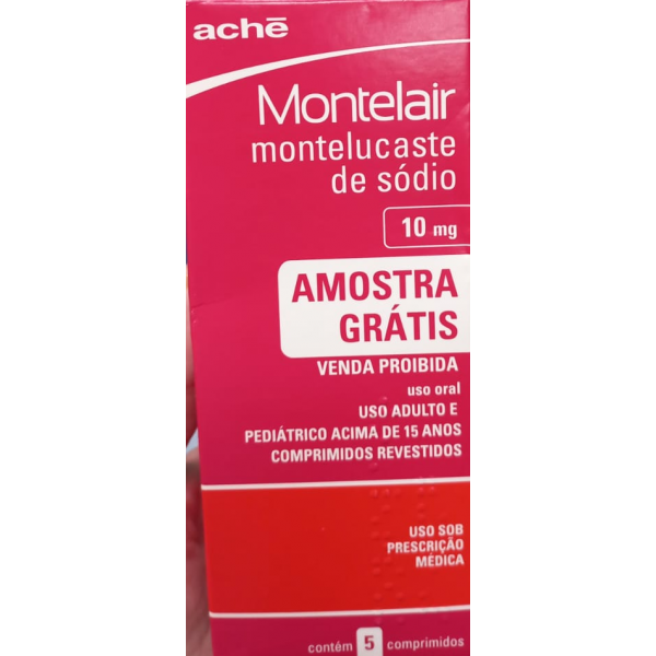 MONTELAIR MONTELUCASTE DE SÓDIO 10MG 5 COMPRIMIDOS